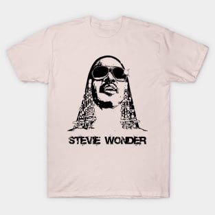 Stevie Wonder-Pencil Art T-Shirt